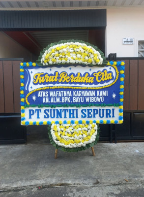 Papan Bunga Duka di Sako